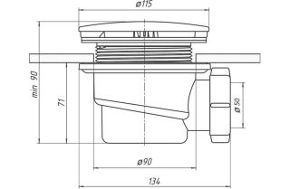 Сифон для поддона Triton М0000034884 D90 мм